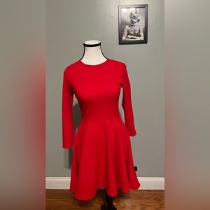 Red Express long sleeve dress